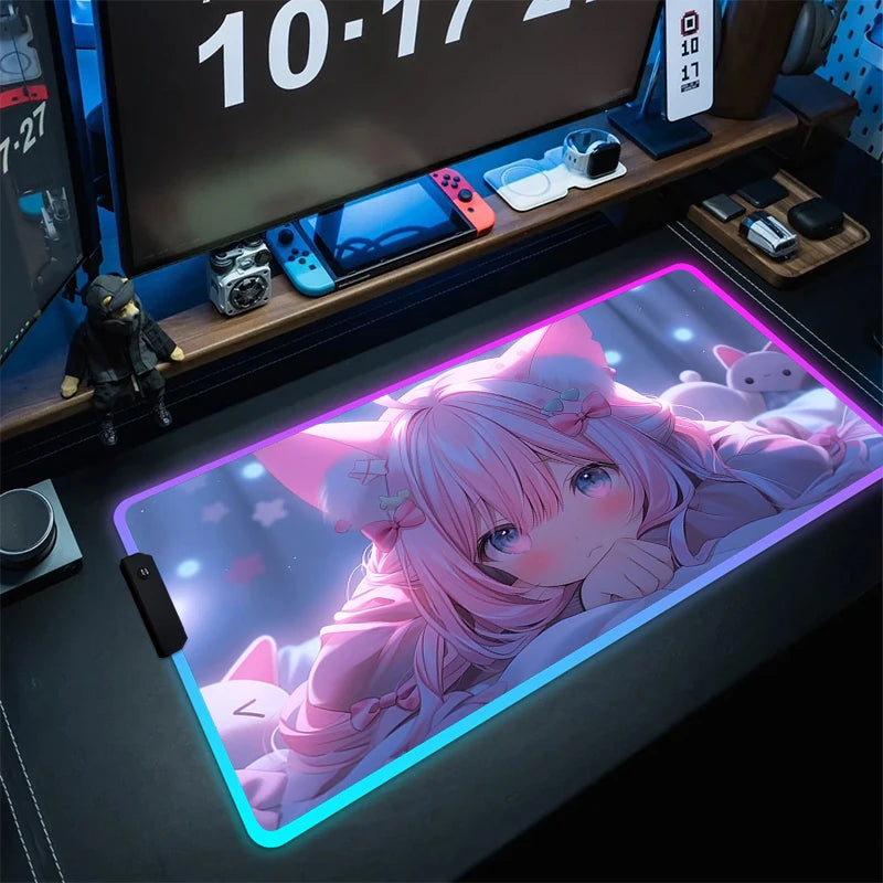 Anime Girls RGB Gaming Mousepad