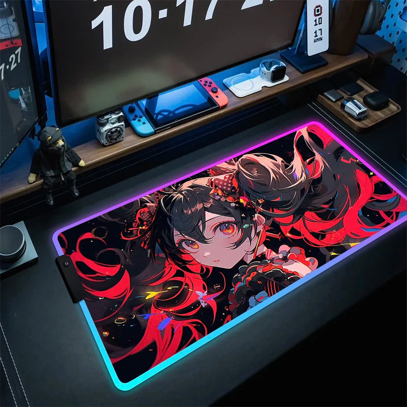 Anime Girls RGB Gaming Mousepad