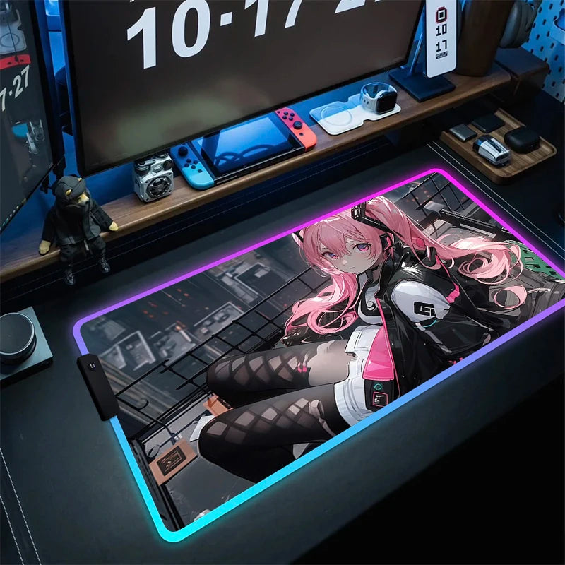 Anime Girls RGB Gaming Mousepad