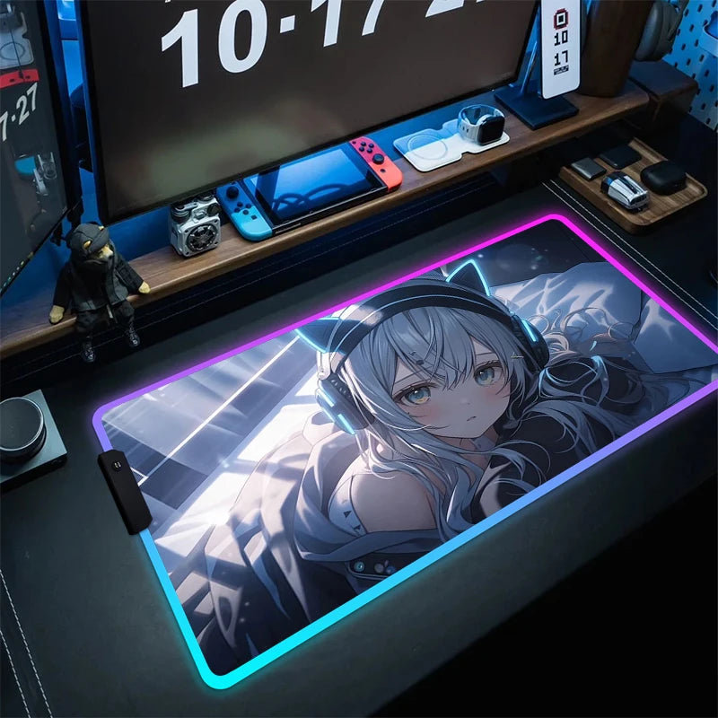 Anime Girls RGB Gaming Mousepad