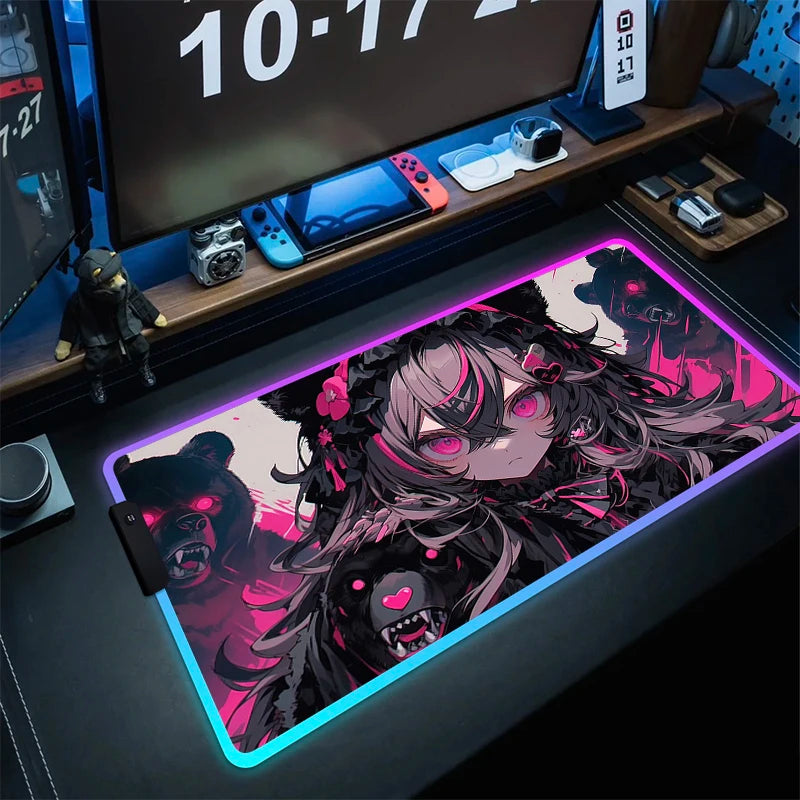 Anime Girls RGB Gaming Mousepad