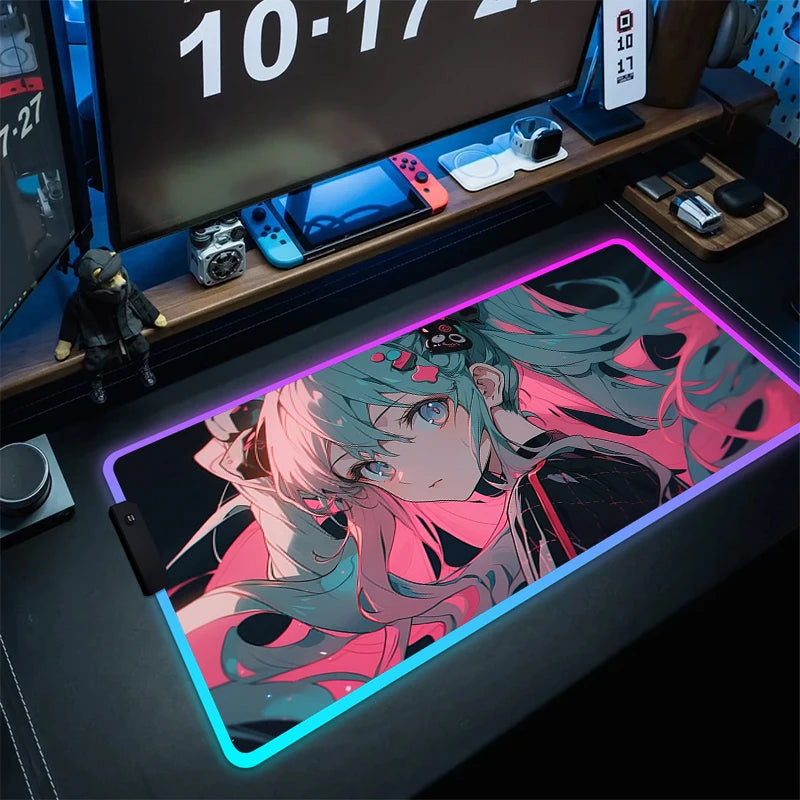 Anime Girls RGB Gaming Mousepad