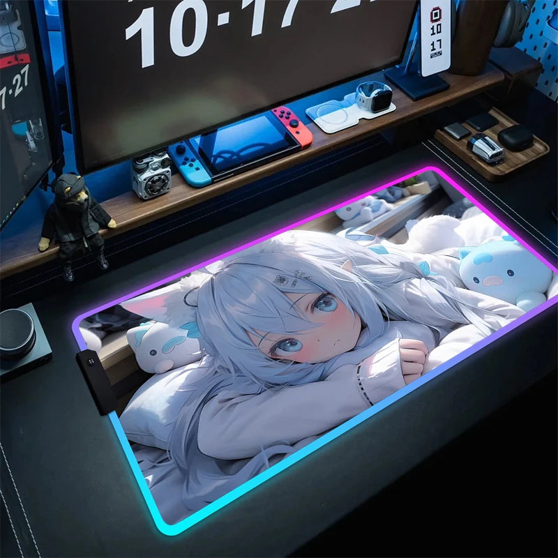 Anime Girls RGB Gaming Mousepad