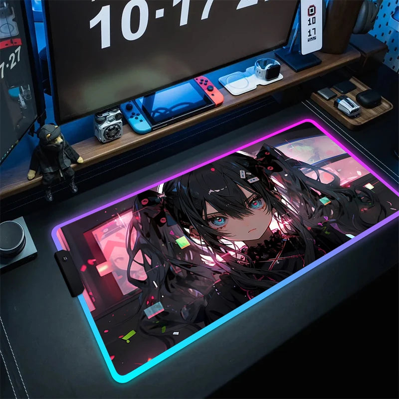 Anime Girls RGB Gaming Mousepad