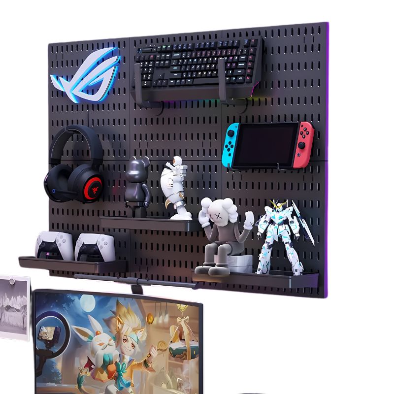 Gamer Pegboard Wall Mount Shelf